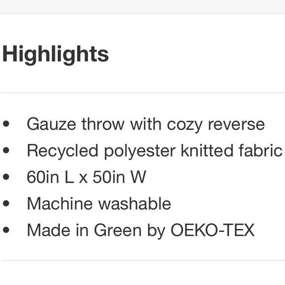 Threshold Blush Gauze Throw Reverse Blanket - Picture 9 of 9